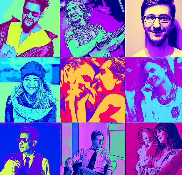 Multi Pop Art Photoshop Actions