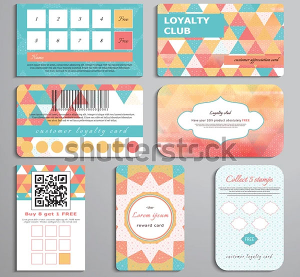 Multicolor Loyalty Template Cards