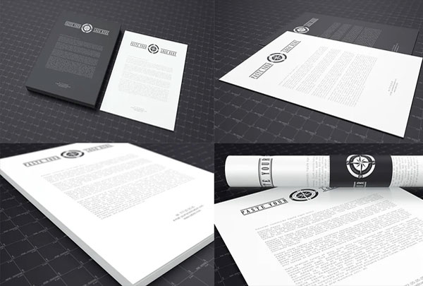 Multipurpose Letterheads Mock-ups PSD