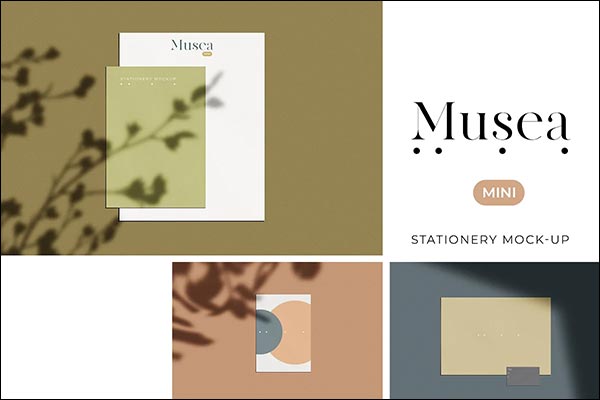 Musea Mini Stationery Mockup