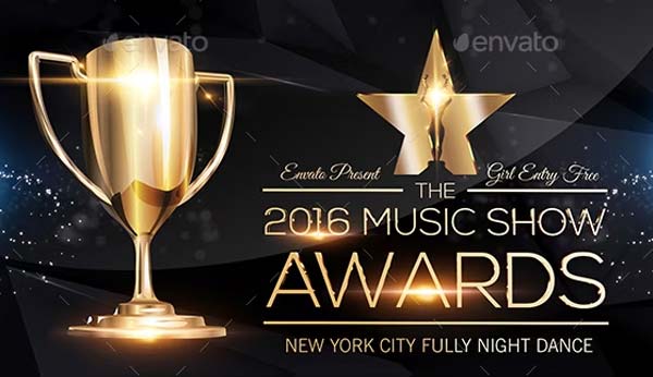 Music Award Flyer Editable Design