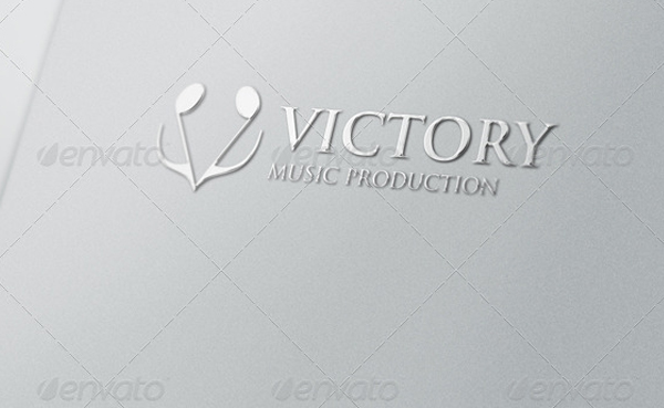 Music Concept Victory Logo Design