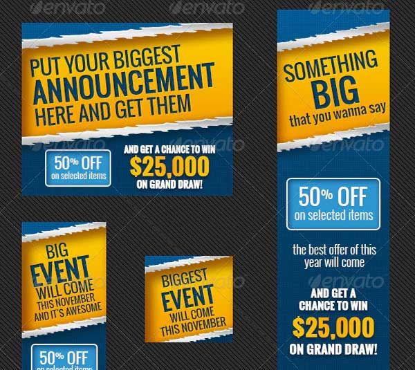 Music Concert Event Banners PSD Template