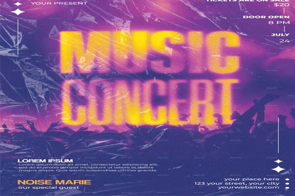 Music Concert Flyer Design Template