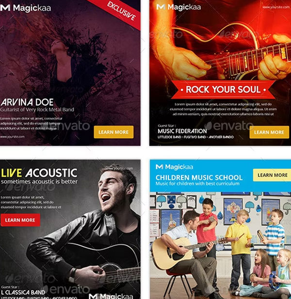 Music Instagram Banner Templates