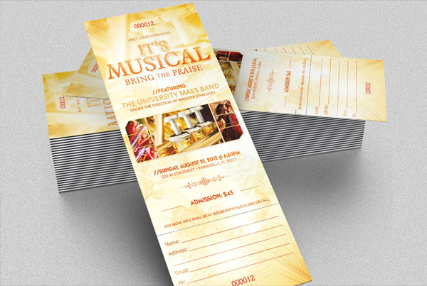 Musical Concert Ticket Template