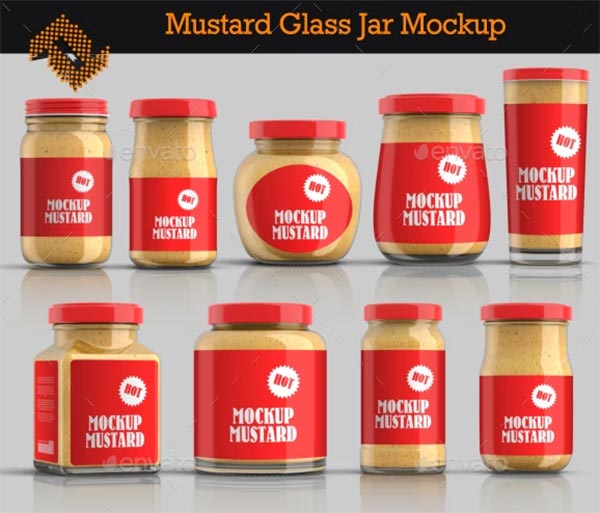 Mustard Jars Mockup