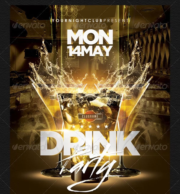 My Drink Party Flyer Templates