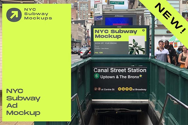 NYC Subway Billboard Mockup Design