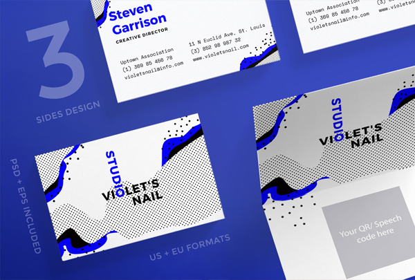 Nail Studio Business Card Design Templates Kit