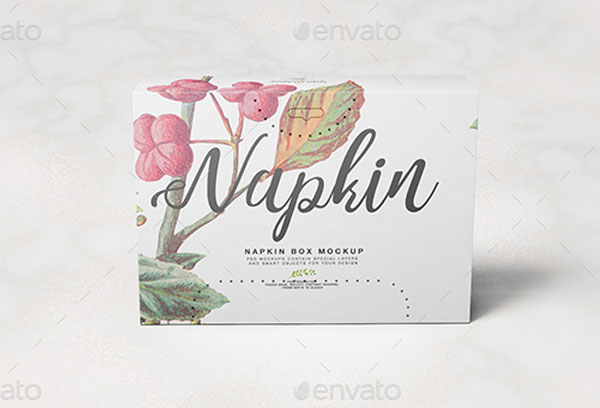 Napkin Box PSD Mockup