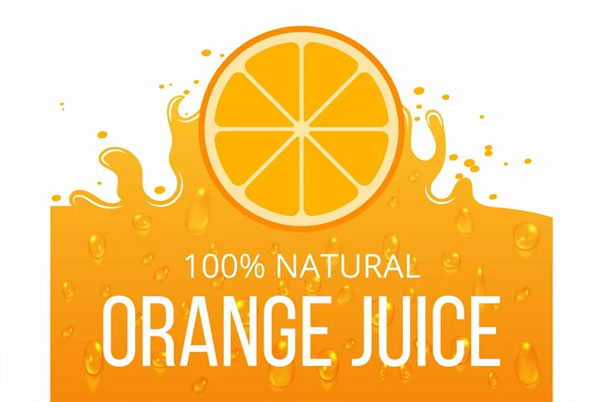 Natural Orange Juice Label Template