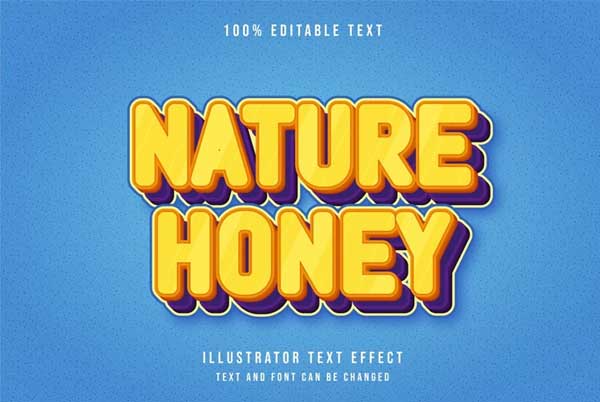 Nature honey - Text Effect