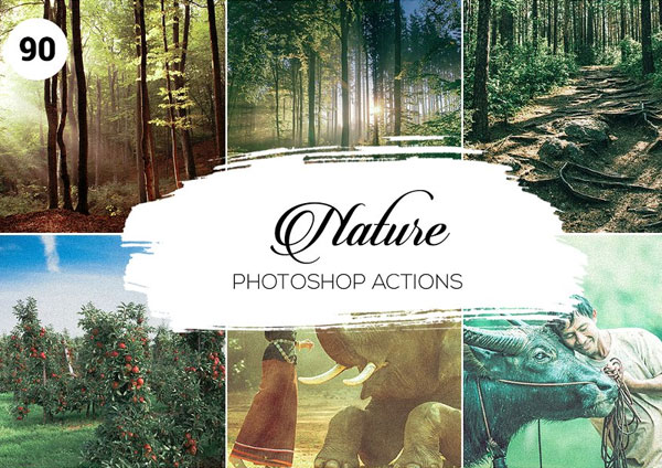 Nature Photoshop Actions Set Template