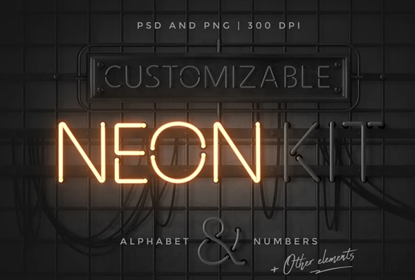 Neon Alphabet Kit