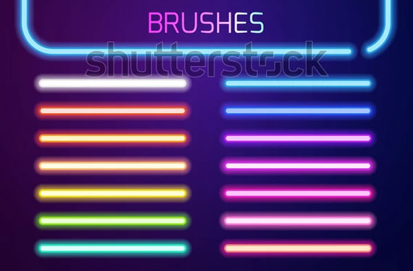 Neon Brushes Set