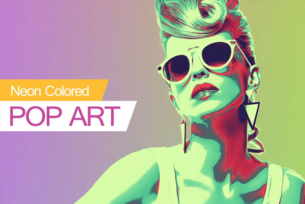 Neon Colored POP ART PS Actions