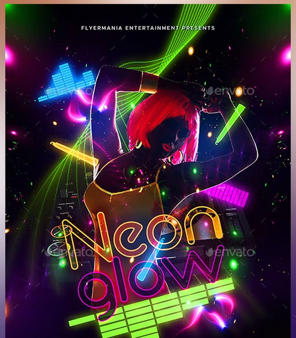 Neon Glow Flyer Templates