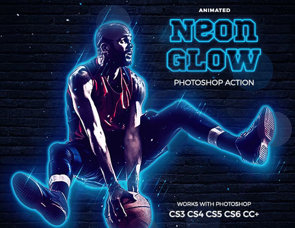 Neon Glow Photoshop Action
