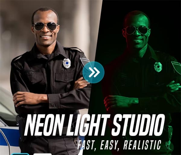 Neon Light Studio Photoshop Action