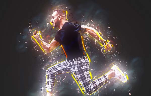 Neon Light Studio Photoshop Action