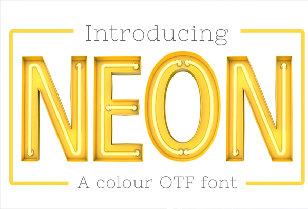 Neon OTF Colour Font