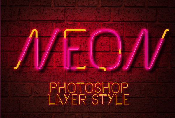 Neon Photoshop Layer Style