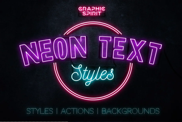 Neon Text Layer Styles & Extras