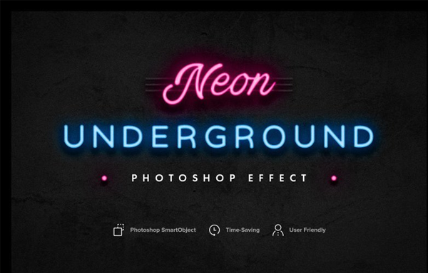 Neon Underground Photoshop Effect