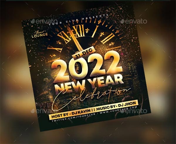 New Year  luxury Flyer Template