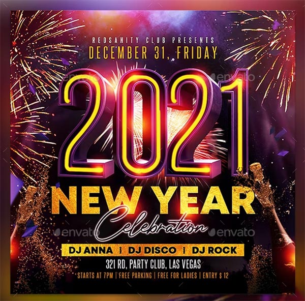 New Year Flyer Celebration Template