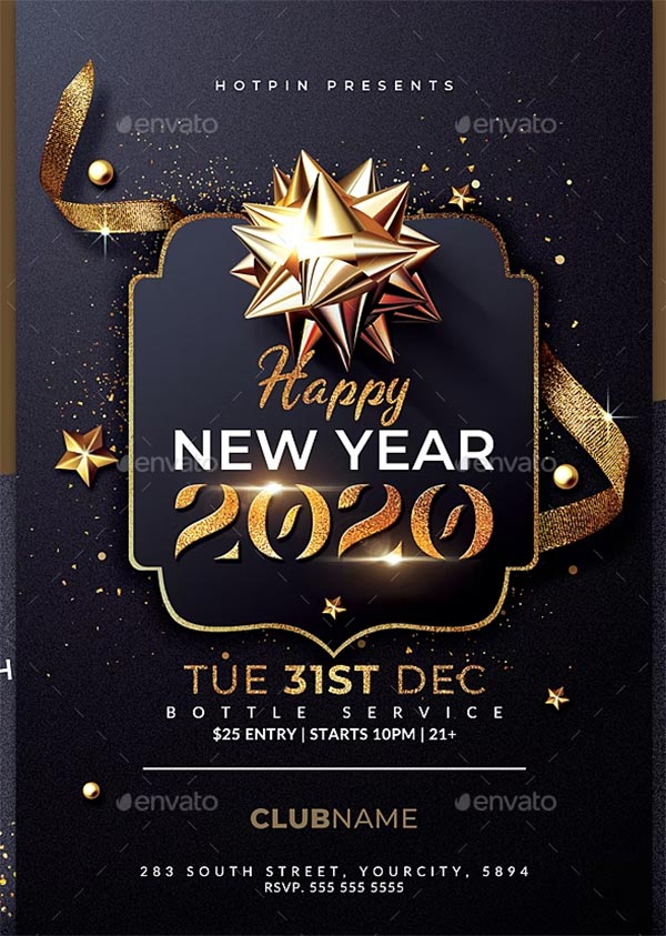 New Year Flyer Invitation Design