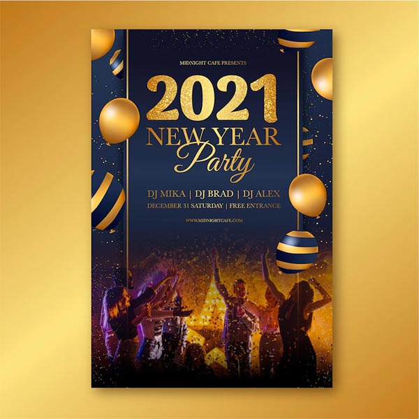 New Year Free Flyer PSD Template