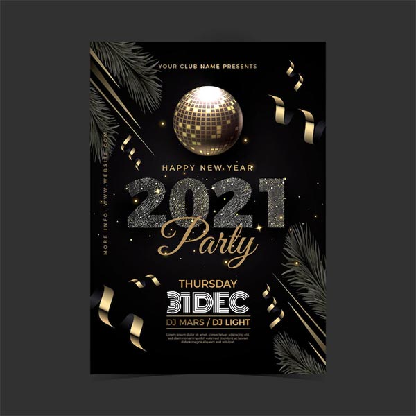 New Year Free Flyer Photoshop Template
