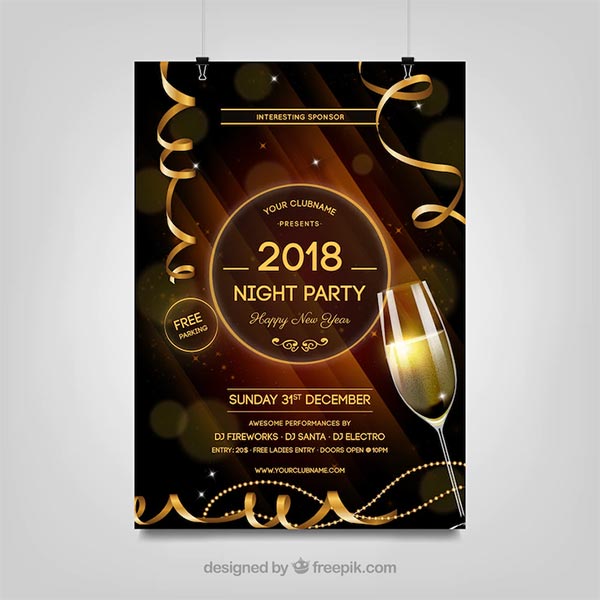 New Year Free Flyer Print Design