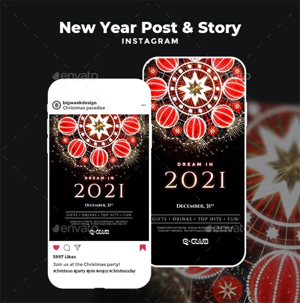 New Year Instagram Design