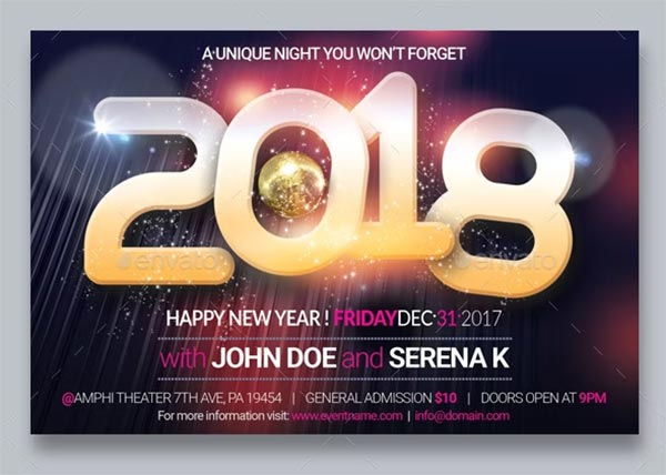 New Year Invitation Card Templates