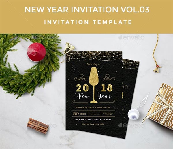 New Year Invitation Design