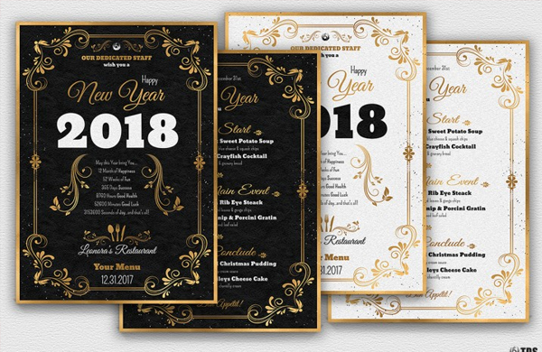 New Year Menu Template