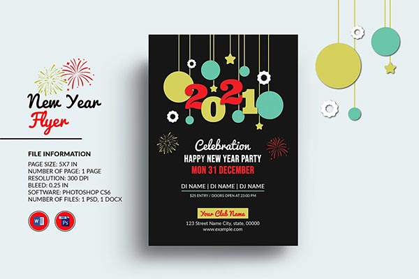 New Year Party Flyer Templates
