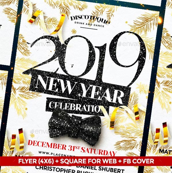 New Year luxury Flyer Template