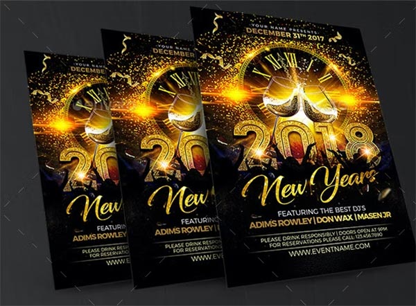 New Years Editable Flyer Template