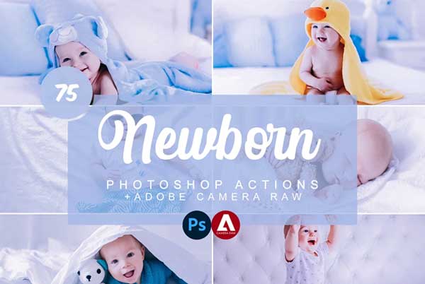 Newborn Baby PSD Actions