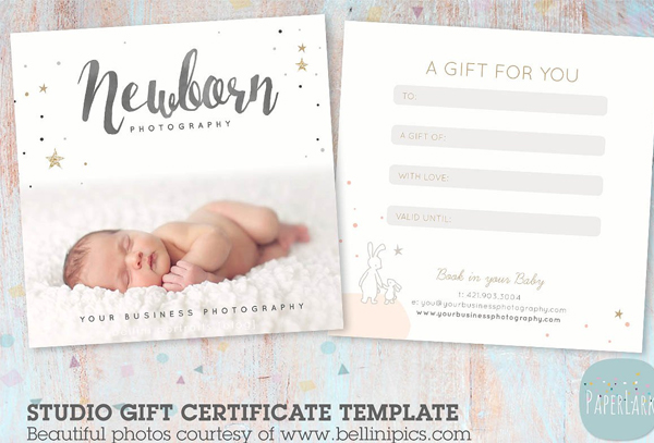 Newborn Graduation Gift Certificate Template