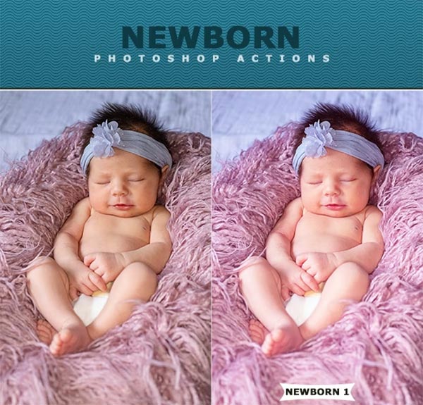 Newborn Photoshop Action Template