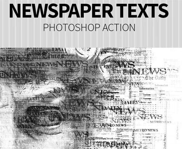 Newspaper Text Photoshop Action