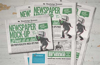 Newspaper Design Newsletter Mock-Ups