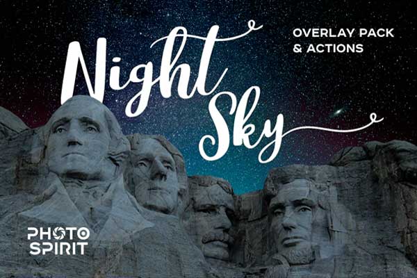 Night Sky Background Overlays Template