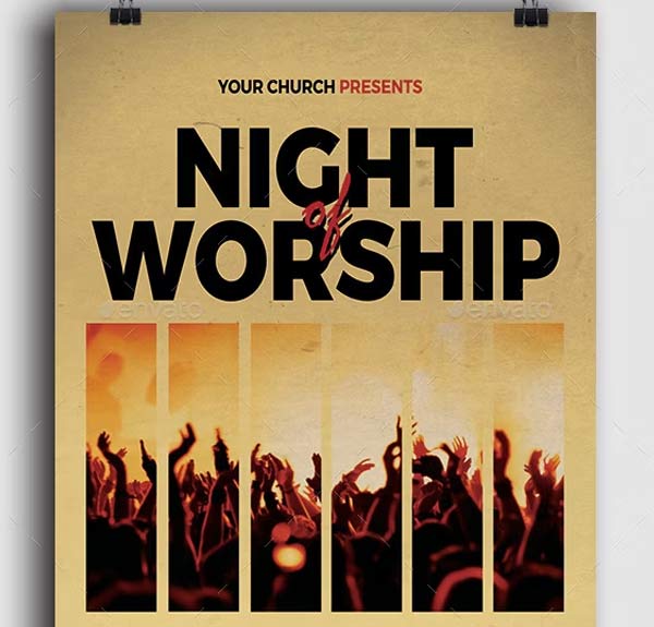 Night of Worship Professional Flyer Template