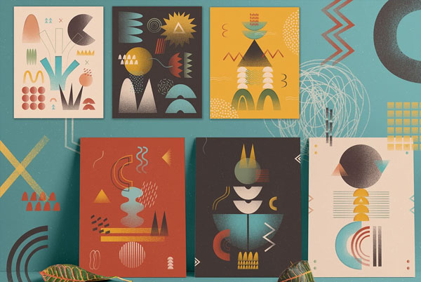 Noise Geometric Brushes Photoshop